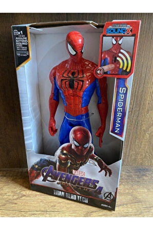 Eğitici Oyuncaklar Örümcek Adam Figür Işıklı Sesli Hareket Eden Örümcek Adam 30cm Kız Erkek Çocuk Oy