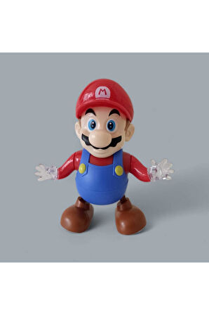 Eğitici Oyuncaklar Dans Eden Süper Mario Oyuncak Figür Pilli Işıklı Süper Mario Kız Erkek Çocuk Oyun