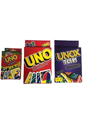 Eğitici Oyuncaklar Junior & Unox & Uno 3lü Oyun Kartı Seti Birada Kız Erkek Çocuk Oyuncak
