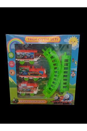 Eğitici Oyuncaklar Oyuncak tren seti vagonlu raylı renkli Kız Erkek Çocuk Oyuncak