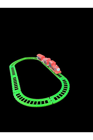 Eğitici Oyuncaklar Oyuncak tren seti vagonlu raylı renkli Kız Erkek Çocuk Oyuncak
