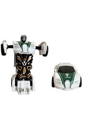 Eğitici Oyuncaklar Polis Arabası Dönüşebilen Robot Olan Araba Kız Erkek Çocuk Oyuncak