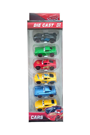 Eğitici Oyuncaklar Metal Şimşek Mcqueen, Jackson Storm, Dinoco Ve Arkadaşları 6lı Cars Arabalar Kız