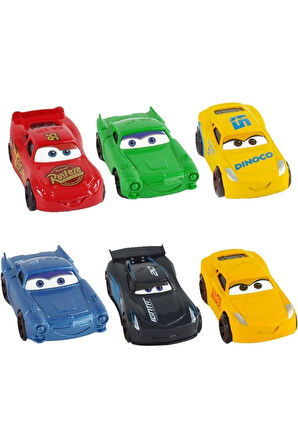 Eğitici Oyuncaklar Metal Şimşek Mcqueen, Jackson Storm, Dinoco Ve Arkadaşları 6lı Cars Arabalar Kız