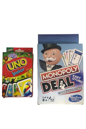 Eğitici Oyuncaklar Junior Uno Ve Monopoly Deal Kız Erkek Çocuk Oyuncak