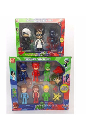 Eğitici Oyuncaklar Pjmasks 13'lü Pijamaskeliler Figür Seti Romeo Gece Ninjası Ay Kız Kedi Çocuk Kert