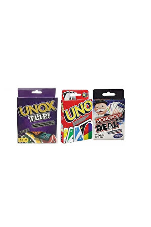 Eğitici Oyuncaklar Uno Klasik Uno Tlipy Ve Monopoly 3'ü Bir Arada Kız Erkek Çocuk Oyuncak
