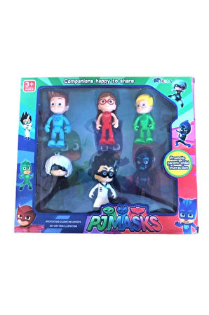 Eğitici Oyuncaklar Pjmasks 6'lı Pijamaskeliler Figür Seti Kız Erkek Çocuk Oyuncak
