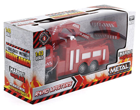 Kız Erkek Çocuk Oyuncak Die Cast Sürtmeli Vinçli Kurtarıcı İtfaiye Aracı Kız Erkek Çocuk Oyuncak Eği