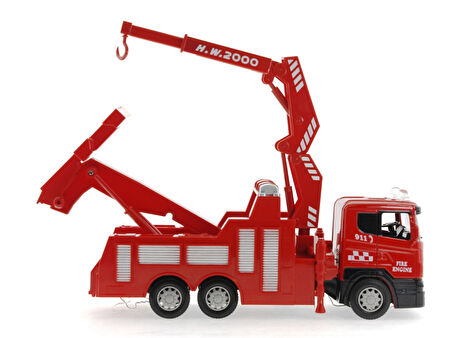 Kız Erkek Çocuk Oyuncak Die Cast Sürtmeli Vinçli Kurtarıcı İtfaiye Aracı Kız Erkek Çocuk Oyuncak Eği