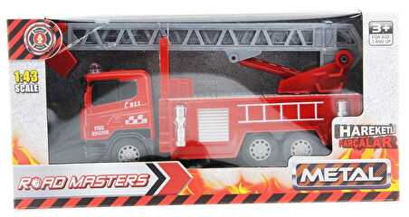 Kız Erkek Çocuk Oyuncak Die Cast Sürtmeli Merdivenli İtfaiye Aracı Kız Erkek Çocuk Oyuncak Eğitici E