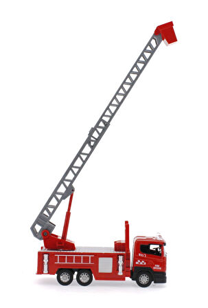 Kız Erkek Çocuk Oyuncak Die Cast Sürtmeli Merdivenli İtfaiye Aracı Kız Erkek Çocuk Oyuncak Eğitici E