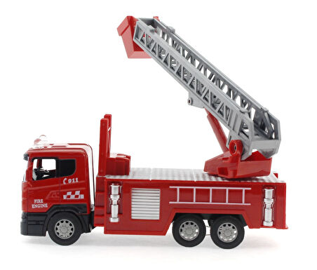 Kız Erkek Çocuk Oyuncak Die Cast Sürtmeli Merdivenli İtfaiye Aracı Kız Erkek Çocuk Oyuncak Eğitici E
