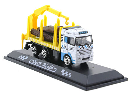 Kız Erkek Çocuk Oyuncak Die Cast Mini Sarı Kütük Kamyonu Kız Erkek Çocuk Oyuncak Eğitici Eğlenceli O
