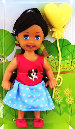 Kız Erkek Çocuk Oyuncak Cute Girl Sarı Balonlu Kumral Mini Bebek Kız Erkek Çocuk Oyuncak Eğitici Eğl