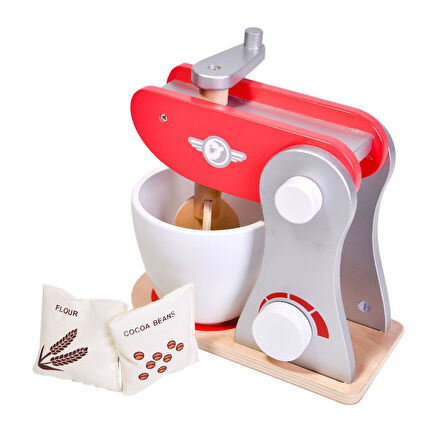 Kız Erkek Çocuk Oyuncak Ahşap Nostaljik Kırmızı Mikser Kız Erkek Çocuk Oyuncak Eğitici Eğlenceli Oyu