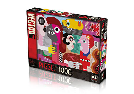 Kız Erkek Çocuk Oyuncak KS Puzzle 1000 Parça Strange People And Dirty Dog Kız Erkek Çocuk Oyuncak Eğ
