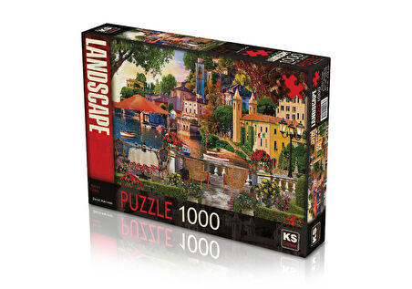 Kız Erkek Çocuk Oyuncak KS Puzzle 1000 Parça İtalian Coast İtalyan Sahili Kız Erkek Çocuk Oyuncak Eğ
