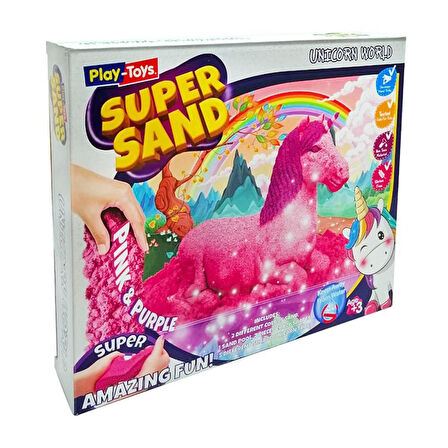 Kız Erkek Çocuk Oyuncak PlayToys Unicorn Dünyası Oyun Kumu Super Sand Kız Erkek Çocuk Oyuncak Eğitic