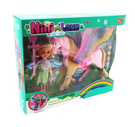 Kız Erkek Çocuk Oyuncak Nini Love ve Pembe Pegasus Kız Erkek Çocuk Oyuncak Eğitici Eğlenceli Oyuncak