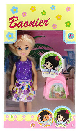 Kız Erkek Çocuk Oyuncak Baonier Mor Çiçek Elbiseli Bebeğim Seyahatte Kız Erkek Çocuk Oyuncak Eğitici