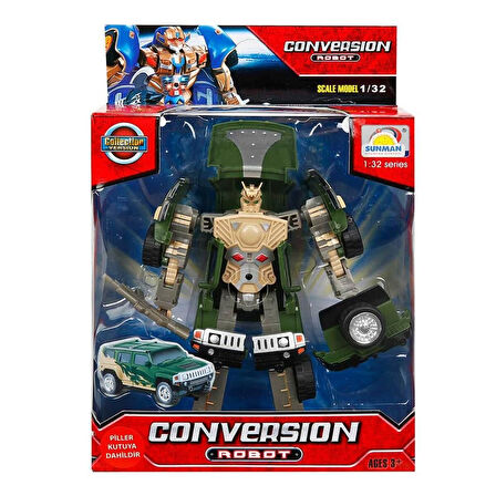 Kız Erkek Çocuk Oyuncak S00081234 1/32 ROBOT TRANSFORMER SES/IŞK 10A -SUN Kız Erkek Çocuk Oyuncak Eğ