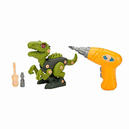 Kız Erkek Çocuk Oyuncak Sök Tak Dinozor ve Hareketli Matkap Seti Kız Erkek Çocuk Oyuncak Eğitici Eğl