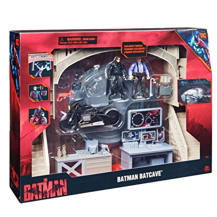 Kız Erkek Çocuk Oyuncak 1068398 Batman Batcave Film Anları 1 araç + 2 figür -Spinmaster Kız Erkek Ço