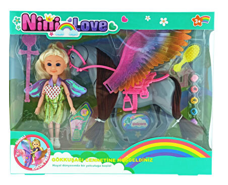 Kız Erkek Çocuk Oyuncak Nini Love ve Gri Pegasus Kız Erkek Çocuk Oyuncak Eğitici Eğlenceli Oyuncak