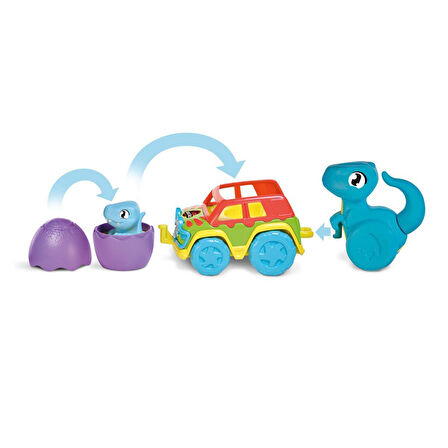 Kız Erkek Çocuk Oyuncak 73251 Tomy - Dino ve Renkli Araç - Toomies +12 ay Kız Erkek Çocuk Oyuncak Eğ