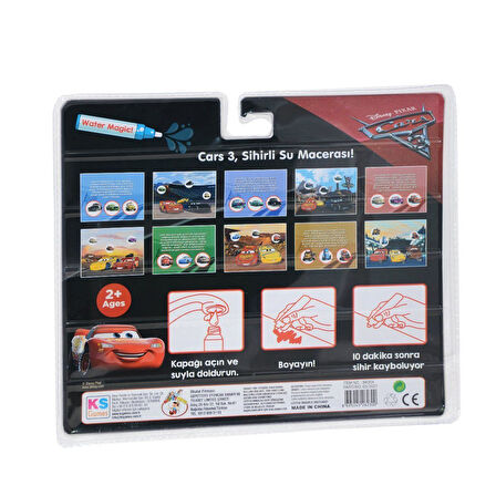 Kız Erkek Çocuk Oyuncak BK004 Gepettoys, Cars Sihirli Boyama Kitabı Kız Erkek Çocuk Oyuncak Eğitici