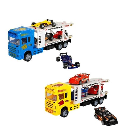 Kız Erkek Çocuk Oyuncak 1:32 Maxx Wheels 2 Katlı Transporter 4 Araçlı Tır 32cm 1adet Fiyatıdır Kız E