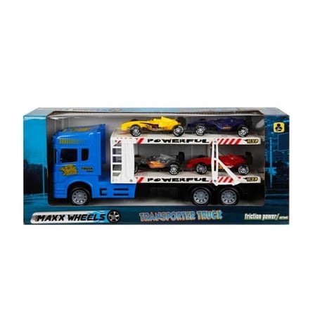 Kız Erkek Çocuk Oyuncak 1:32 Maxx Wheels 2 Katlı Transporter 4 Araçlı Tır 32cm 1adet Fiyatıdır Kız E