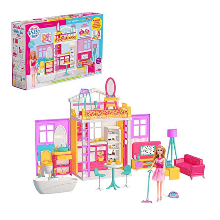 Kız Erkek Çocuk Oyuncak 03721 Dede, Linda'nın Villa Evi Kız Erkek Çocuk Oyuncak Eğitici Eğlenceli Oy