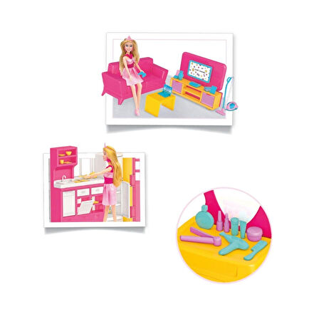 Kız Erkek Çocuk Oyuncak 03721 Dede, Linda'nın Villa Evi Kız Erkek Çocuk Oyuncak Eğitici Eğlenceli Oy