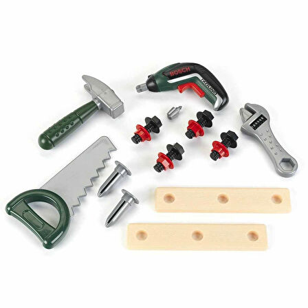 Kız Erkek Çocuk Oyuncak 8436 Bosch El Çantalı Oyuncak Tamir Seti 17 Parça Kız Erkek Çocuk Oyuncak Eğ