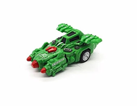 Kız Erkek Çocuk Oyuncak Sürtmeli Roket Atan Yeşil Uzay Korsanı Araba Kız Erkek Çocuk Oyuncak Eğitici