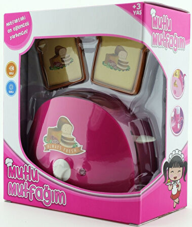 Kız Erkek Çocuk Oyuncak Mini Ekmek Kızartma Makinesi Koyu Pembe 1014 Kız Erkek Çocuk Oyuncak Eğitici