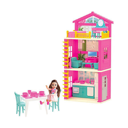 Kız Erkek Çocuk Oyuncak 03662 Dede, Lola'nın 3 Katlı Evi Kız Erkek Çocuk Oyuncak Eğitici Eğlenceli O