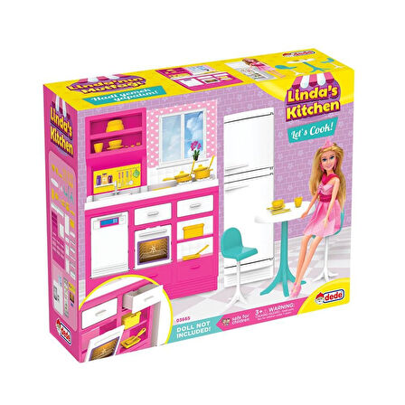 Kız Erkek Çocuk Oyuncak Dede, Linda'nın Mutfağı Oyun Seti Kız Erkek Çocuk Oyuncak Eğitici Eğlenceli