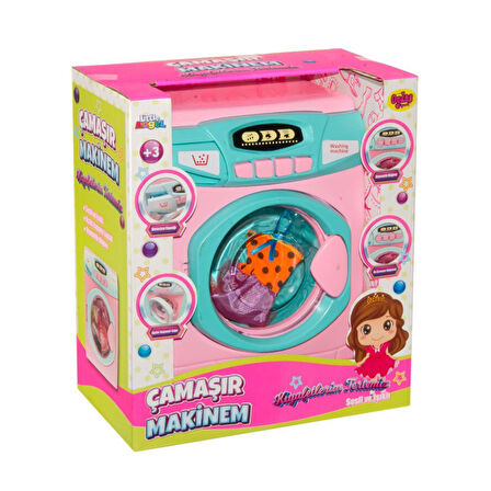 Kız Erkek Çocuk Oyuncak 02608 Sesli ve Işıklı Çamaşır Makinesi -Oydaş Kız Erkek Çocuk Oyuncak Eğitic