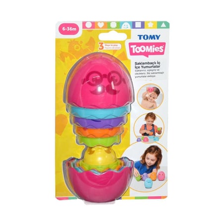 Kız Erkek Çocuk Oyuncak 73080 Tomy, İç İçe Yumurtalar, 6-36 ay Kız Erkek Çocuk Oyuncak Eğitici Eğlen