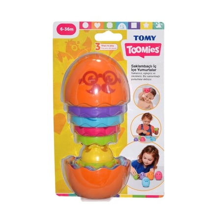 Kız Erkek Çocuk Oyuncak 73080 Tomy, İç İçe Yumurtalar, 6-36 ay Kız Erkek Çocuk Oyuncak Eğitici Eğlen
