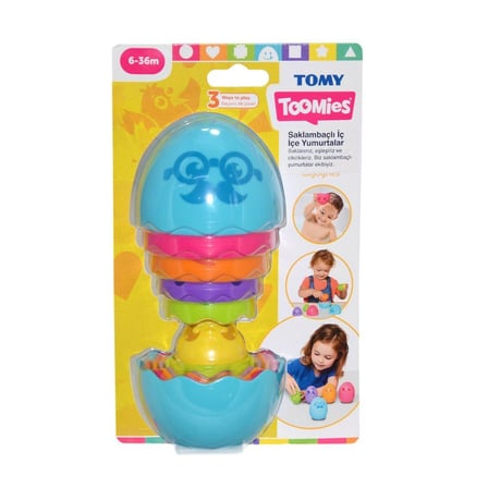 Kız Erkek Çocuk Oyuncak 73080 Tomy, İç İçe Yumurtalar, 6-36 ay Kız Erkek Çocuk Oyuncak Eğitici Eğlen