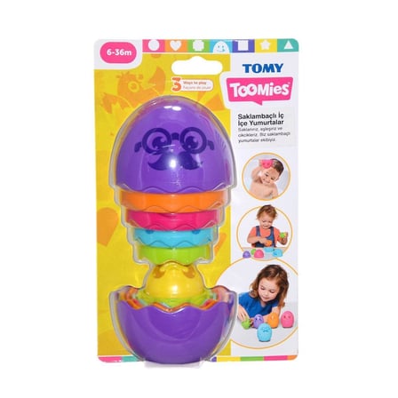 Kız Erkek Çocuk Oyuncak 73080 Tomy, İç İçe Yumurtalar, 6-36 ay Kız Erkek Çocuk Oyuncak Eğitici Eğlen