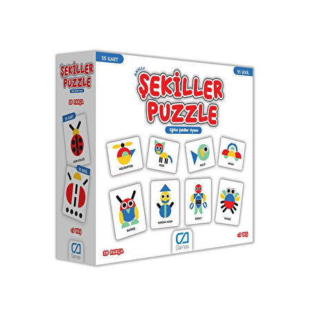 Kız Erkek Çocuk Oyuncak 5114 CA Games, Şekiller Puzzle / +3 yaş Kız Erkek Çocuk Oyuncak Eğitici Eğle