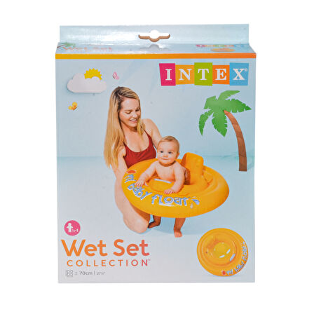 Kız Erkek Çocuk Oyuncak IBF56585 İntex Sarı Baby Float 70cm 6-12 Ay Kız Erkek Çocuk Oyuncak Eğitici