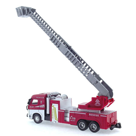 Kız Erkek Çocuk Oyuncak Die Cast Model Çek Bırak Asansörlü İtfaiye Kamyonu Kız Erkek Çocuk Oyuncak E