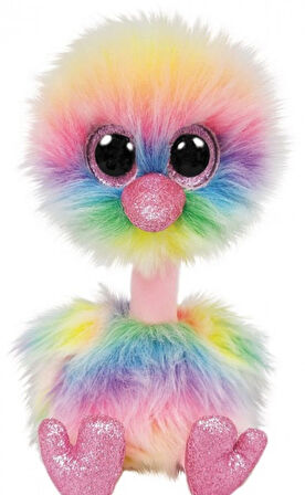 Kız Erkek Çocuk Oyuncak TY Beanie Boos Deve Kuşu Asha Peluş 15cm Kız Erkek Çocuk Oyuncak Eğitici Eğl