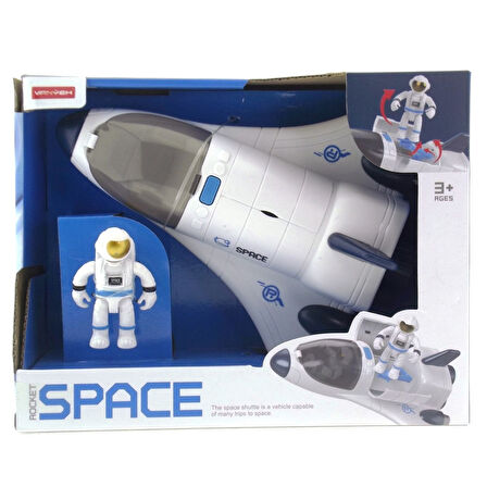 Kız Erkek Çocuk Oyuncak Sesli ve Işıklı Astronotlu Uzay Mekiği Kız Erkek Çocuk Oyuncak Eğitici Eğlen